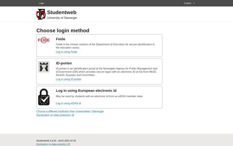 Login - Studentweb