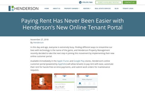 Paying Rent Has Never Been Easier with Henderson's New ...
