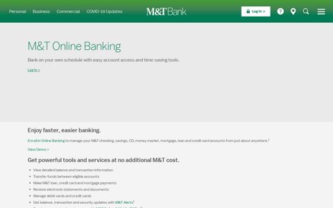 M&T Online Banking - M&T Bank