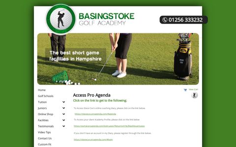 Online Diary - Basingstoke Golf Academy