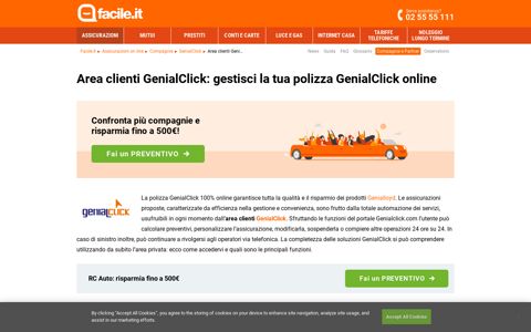 Area clienti GenialClick online | Facile.it