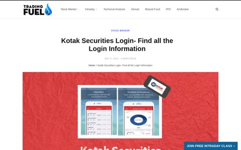 Kotak Securities Login- Find all the Login Information - T.F. Lab
