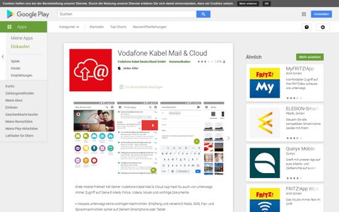 Vodafone Kabel Mail & Cloud – Apps bei Google Play