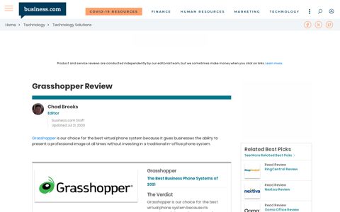 Grasshopper Review 2020 - business.com