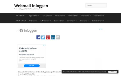 ING inloggen | Webmail inloggen