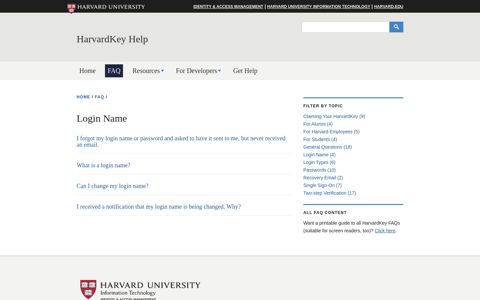 Login Name | HarvardKey Help