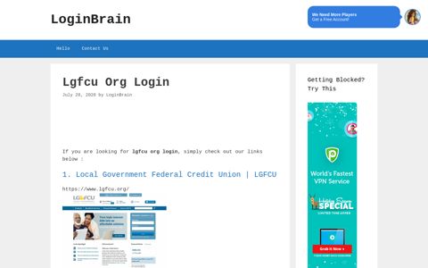 Lgfcu Org - Local Government Federal Credit Union | Lgfcu