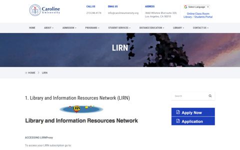 LIRN – Caroline University – Official Site