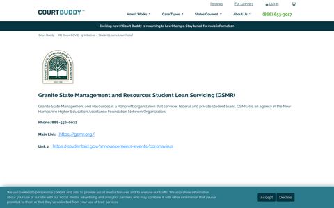 GSMR Student Loan Information | Court Buddy