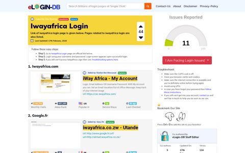 Iwayafrica Login - A database full of login pages from all over ...