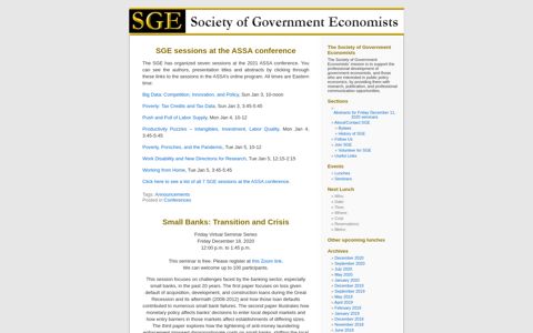The Society of Government Economists
