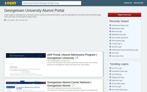 Georgetown University Alumni Portal - Loginii.com