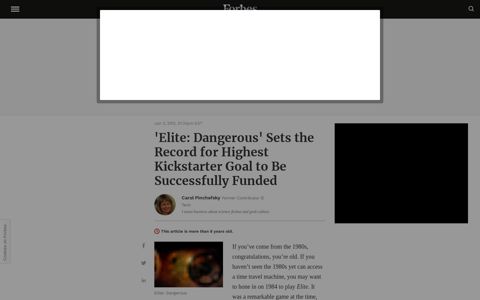 'Elite: Dangerous' Sets the Record for Highest Kickstarter Goal ...