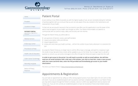 Patient Portal - Gastroenterology Clinic