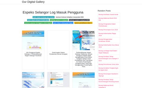 Espeks Selangor Log Masuk Pengguna - Our Digital Gallery