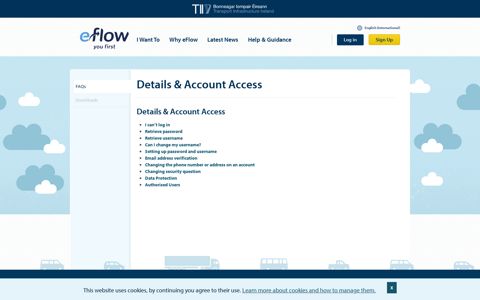 Details & Account Access - eFlow