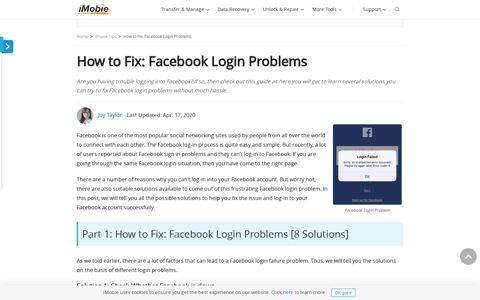 [Solved] How to Fx: Facebook Login Problem - iMobie