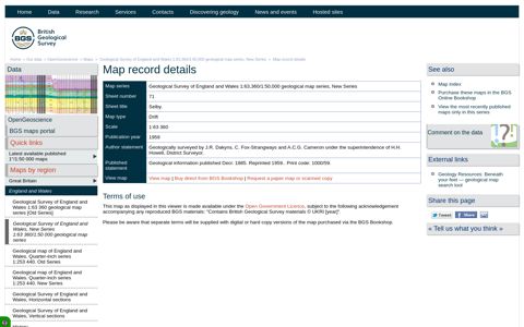 Record details |Selby.| BGS maps portal | OpenGeoscience ...