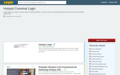 Hotspot Comsinal Login - Straight Path to Any Login Page!