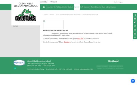 Parent Portal Instructions / Infinite Campus Parent Portal