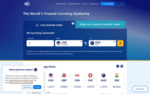 XE - The World's Trusted Currency Authority: Money Transfers ...
