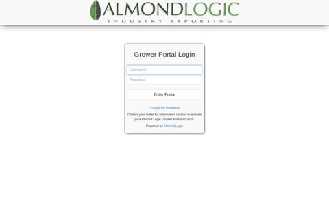 Grower Portal Login - Almond Logic | Industry Reporting
