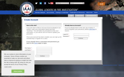 Create Account - International Association of Arson Investigators