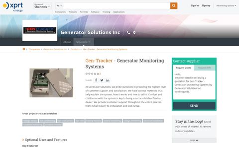 Gen-Tracker - Generator Monitoring Systems by Generator ...