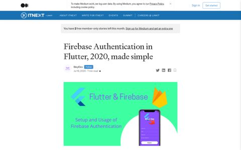 Firebase Authentication in Flutter, 2020, made simple | by ...