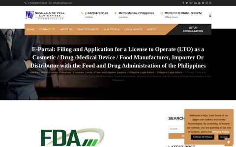 E-Portal: Filing and Application for a License to Operate (LTO ...