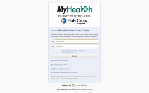 MyHealth at Holy Cross in Florida.