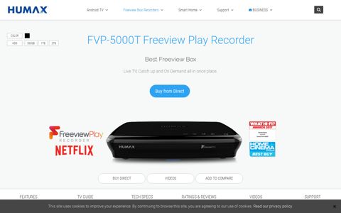 FVP-5000T Freeview Play Recorder | HUMAX-United Kingdom