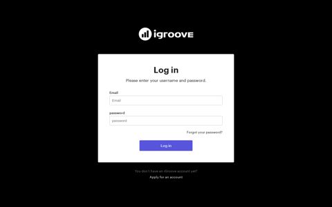 Log in - iGroove