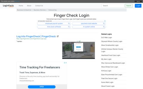 Finger Check Login - Log into FingerCheck | FingerCheck