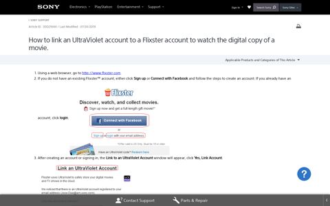 How to link an UltraViolet account to a Flixster account to ...