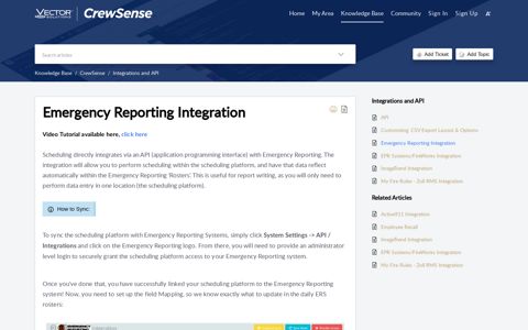 Emergency Reporting Integration - CrewSense