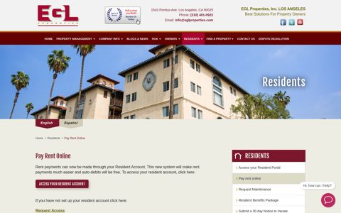 Pay Rent Online - EGL Properties, Inc. - Pay Online, Property ...