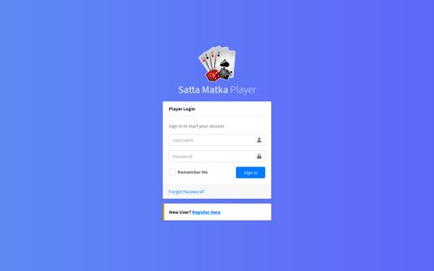 PlayonlineGames Player Sign In - Satta Matka