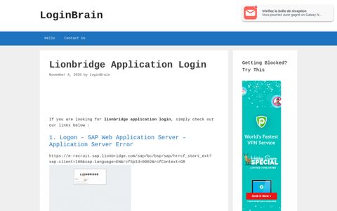 Lionbridge Application - Logon - Sap Web Application Server ...