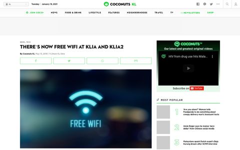 There's now free WiFi at KLIA and klia2 | Coconuts KL