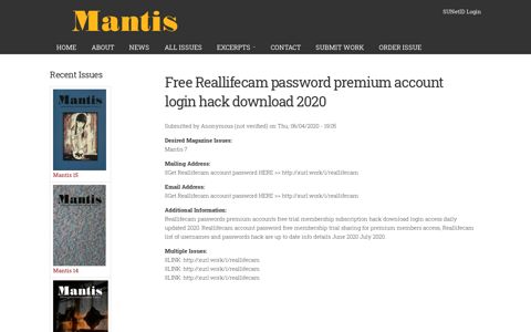 Free Reallifecam password premium account login hack ...