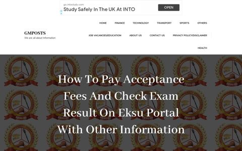 How To Pay Acceptance Fees And Check Exam Result On ...