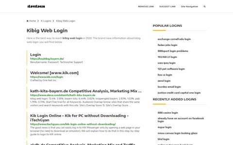 Kibig Web Login ❤️ One Click Access