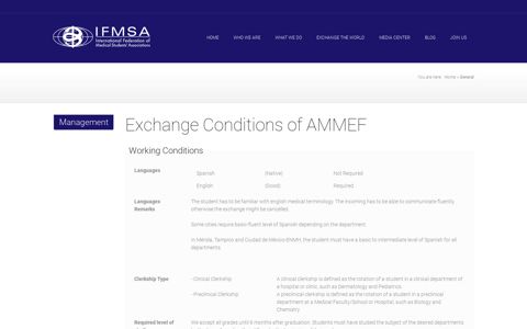 Exchange Conditions of AMMEF - IFMSA Exchange Portal