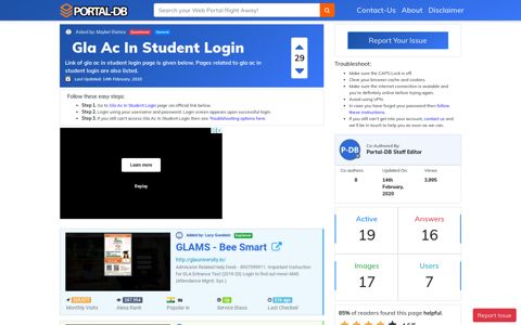 Gla Ac In Student Login - Portal-DB.live