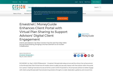 Envestnet | MoneyGuide Enhances Client Portal with Virtual ...
