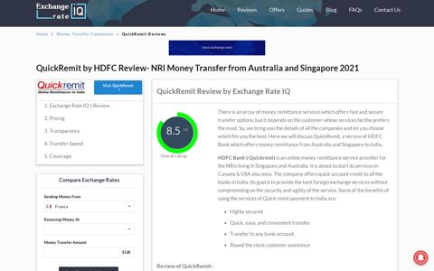 QuickRemit by HDFC Review and Ratings 2020