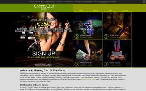 Gaming Club | Play the top Microgaming online casino