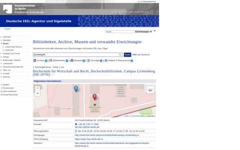 Suche | Staatsbibliothek zu Berlin
