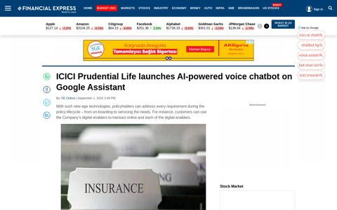 ICICI Prudential Life launches AI-powered voice chatbot on ...